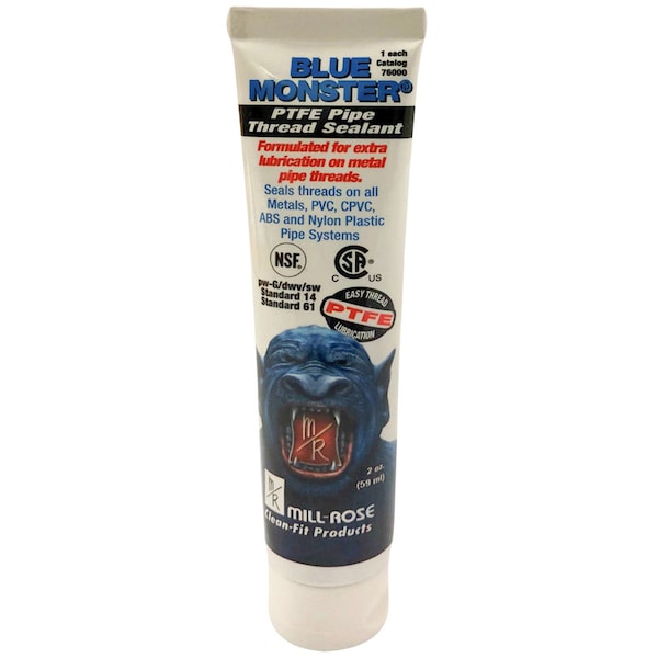Blue Monster Mill Rose Blue Monster White Pipe Thread Sealant 2 oz 76000 - main